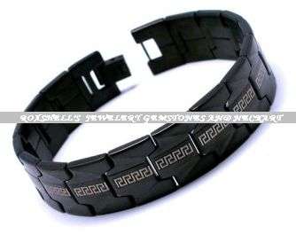 STAINLESS STEEL 316L SILVER CURB  LINKED BRACELET 23CM  WIDTH 5MM