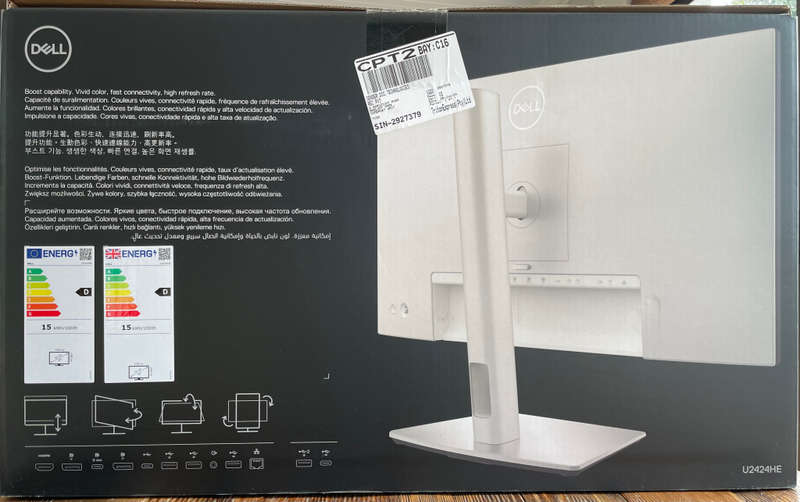 Dell UltraSharp U2424HE 24-inch Full HD 5ms IPS USB-C Hub Monitor