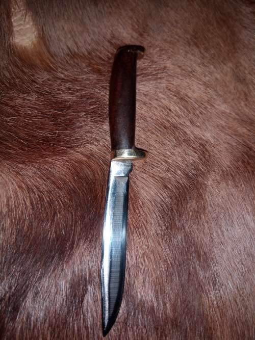 HANDMADE NECK KNIVE WITH LEATHER SHEATH HANDMADE