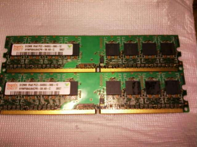2 X MEMORY PC 512MB 1RXB PC2 640DU 666 12