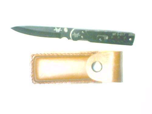 BENCHMADE MT D-011 TOP QUALITY FOLDING KNIFE WITH LEATHER POUCH