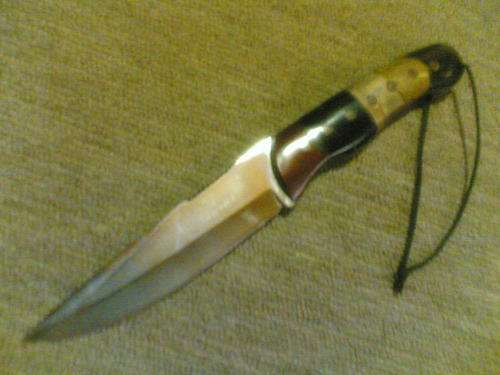 STUNNING HANDMADE TAURUS KNIFE BY JWK TAURUS SS STEEL BLADE WITH STUNNING BENCHMADE WOOD HANDLE
