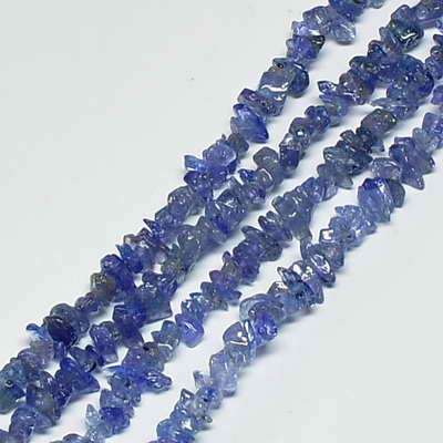 EXCEPTIONAL  ~ ROUGH TANZANITE BEAD NECKLACE ~ RARE AND NATURAL!