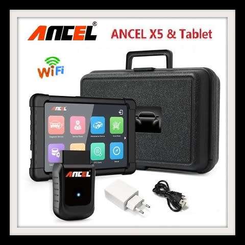 Ancel X5 OBD2 Wifi Scanner Car Diagnostic Tool Auto Scanner +8" Windows Tablet ABS EPB Airbag DPF Re