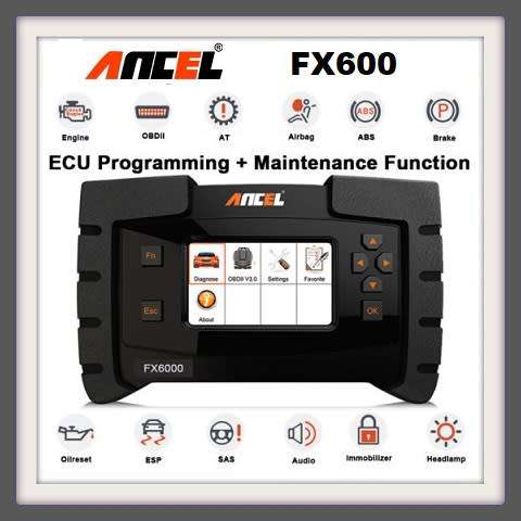Ancel FX6000 OBD2 Scanner Full System Automotive Code Reader OBDII ABS SRS DPF IMMO ECU Programming