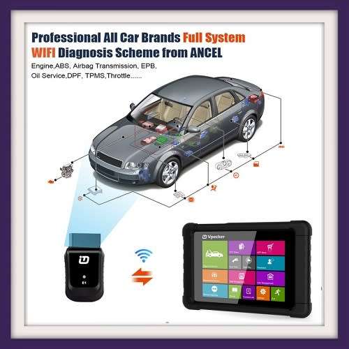 Vpecker E1 OBD2 Car Scanner WiFi Professional Diagnostic Tool Full Systems