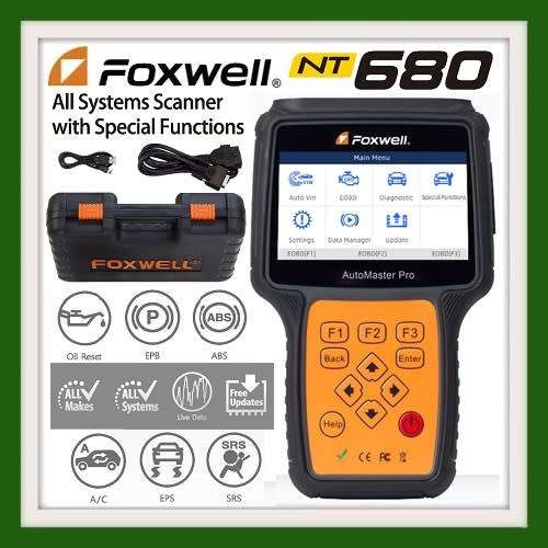 Foxwell NT680 All Systems Scanner with Special Functions.