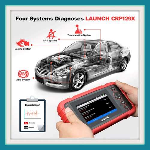 Launch CRP129X OBD2 Scan Tool 4 System Diagnoses with Oil Reset, EPB / SAS / TPMS, Throttle Service,