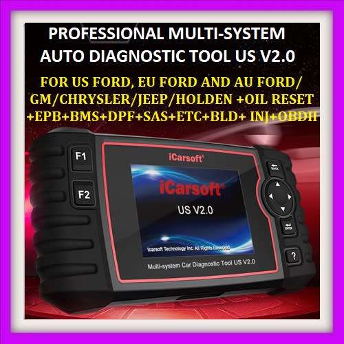 iCARSOFT US V2.0 DIAGNOSTIC TOOL  FOR (US FORD, EU FORD AND AU FORD) GM / CHRYSLER / JEEP / HOLDEN