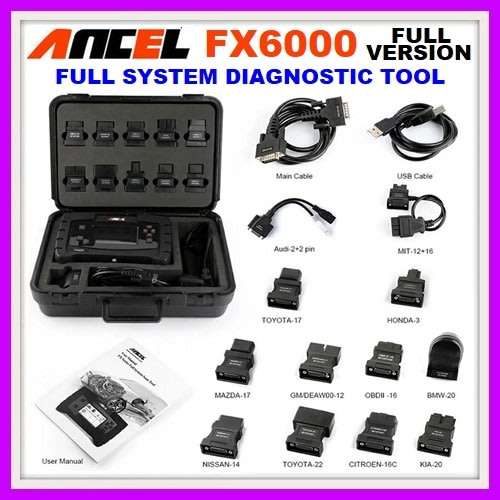 Ancel FX6000 Diagnostic Tool Full Version All System Scanner Code Reader With Adapters