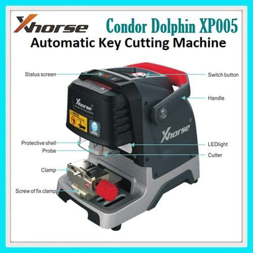 Xhorse Condor Dolphin XP005 Key Cutting Machine Works with Phone Application Via Bluetooth