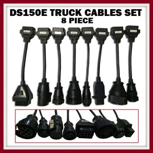CDP Truck Cables 8 Pieces for Delphi  DS150E CDP For Multi-Brand Trucks OBDII Connectors