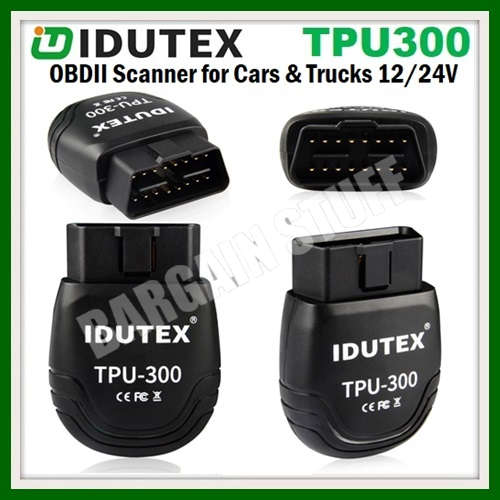 iDutex TPU300 Heavy Duty Truck & Cars OBDII Scanner Bluetooth 12V/24V Support Android