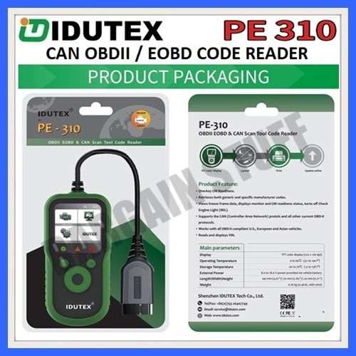 iDutex PE310 CAN OBDII / EOBD Engine Code Reader / Scanner