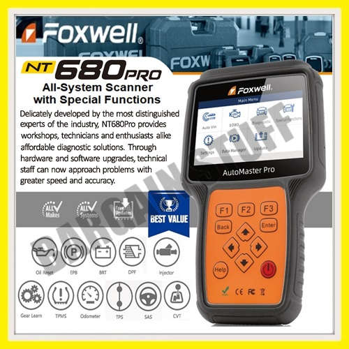 FOXWELL NT680Pro All-System & Most make Scanner with Special Functions