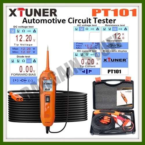 XTuner PT101 12V/24V Power Probe Circuit Tester DC/AC Electrical System Diagnostic Tool