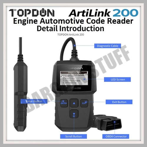Topdon ArtiLink 200 OBD2 Auto Engine Scanner Code Reader