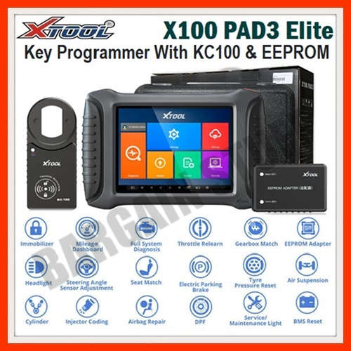 XTool X100 PAD3 Elite Professional Tablet Key Programmer With KC100 & EEPROM Adapter