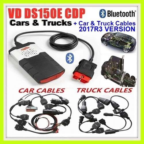 Delphi DS150E Pro PLus OBD2 Diagnostic Tool with 2017R3 Software + 8 Car & Truck Cables