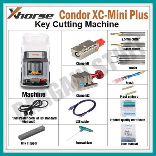 Xhorse Condor XC-Mini Plus Key Cutting Machine Built in Database