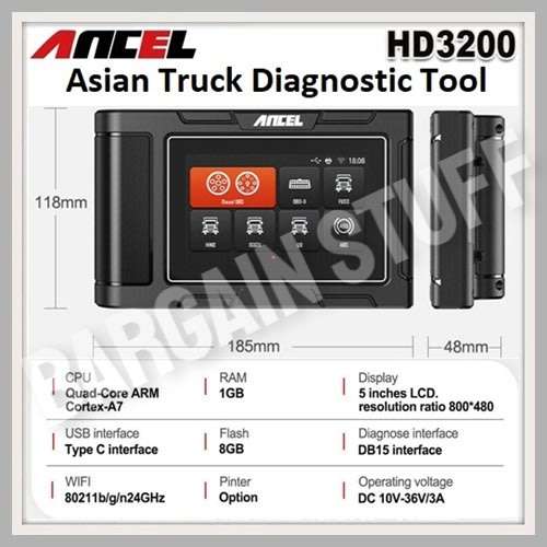 Ancel HD3200 All System Heavy Duty Truck Diagnostic Scanner For Asian Truck