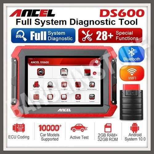 Ancel DS600 Full System Professional Scanner ECU Coding, Special Functions, Bi-directional Control