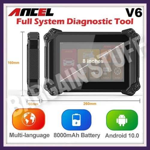 Ancel V6 OBD2 Professional Full System Car Diagnostic Tool With Special Functions + Bi-Directional