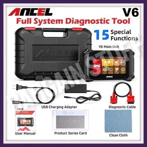 Ancel V6 OBD2 Professional Full System Car Diagnostic Tool With Special Functions + Bi-Directional