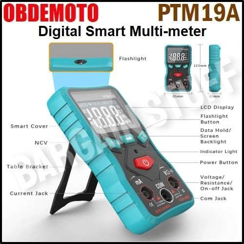 OBDEMoto PTM19A 2000 counts Digital Multi-Meter