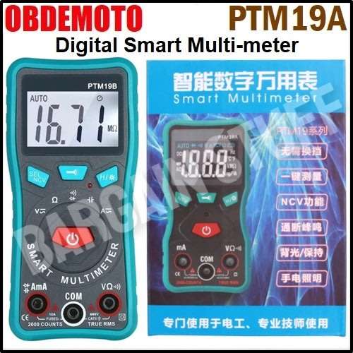 OBDEMoto PTM19A 2000 counts Digital Multi-Meter