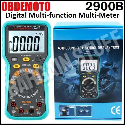 OBDEMoto 2900B 6000 counts Automotive Digital Multi-meter with Rotational Speed Measurement