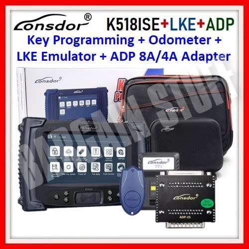 Lonsdor K518ISE Key Programmer Plus LKE Emulator and Super ADP 8A/4A Adapter