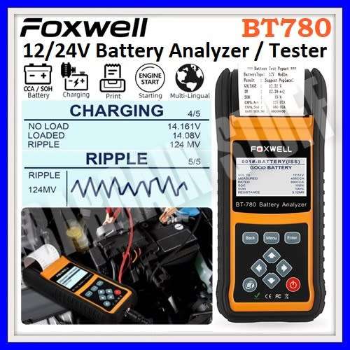 Foxwell BT780 Battery Analyzer with Built-in Thermal Printer