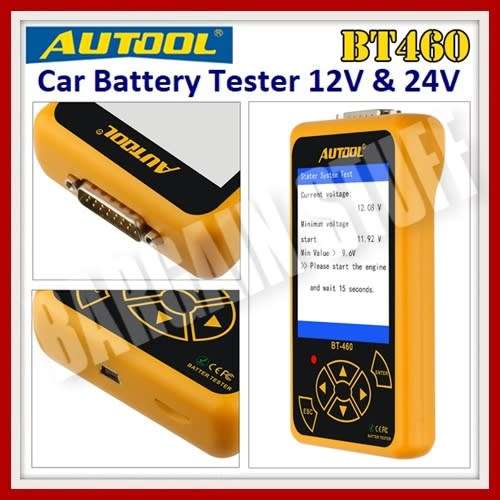 Autool BT460 Car Battery Tester for 12V and 24V
