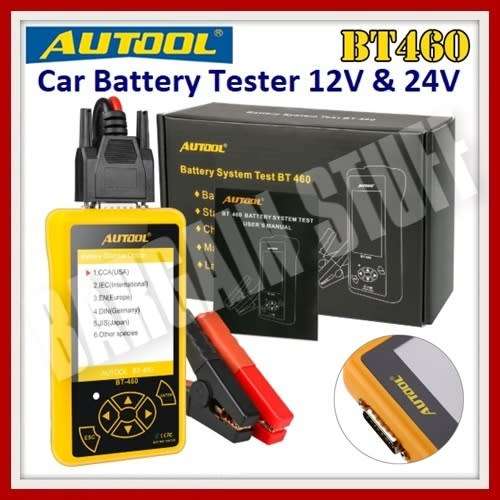 Autool BT460 Car Battery Tester for 12V and 24V