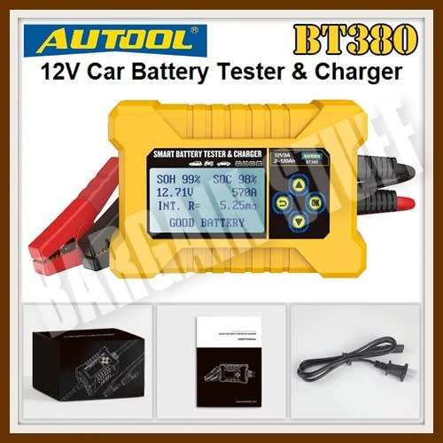 Autool BT380 12V Car Battery Tester & Battery Charger