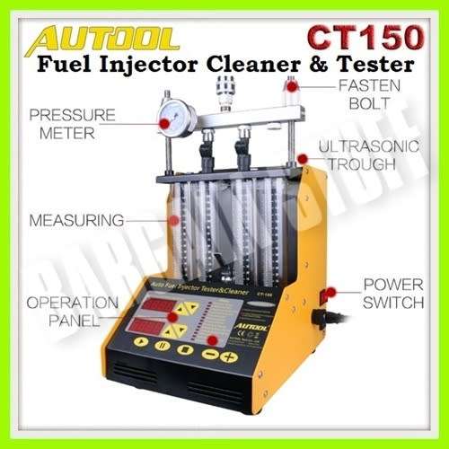 Autool CT150 4-Cylinder Petrol Car & Motorcycle Injector Tester & Cleaner