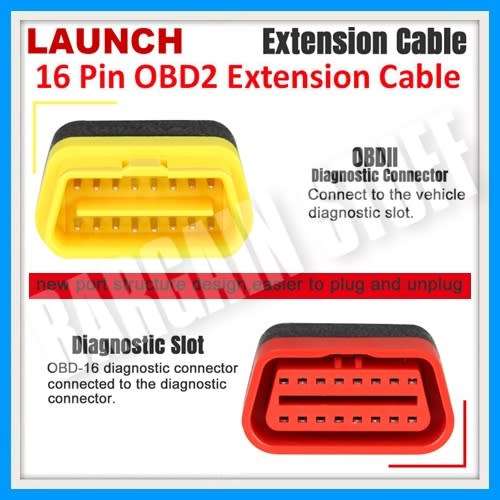 Launch OBD2 Extension Cable 60cm 16Pin male to Female