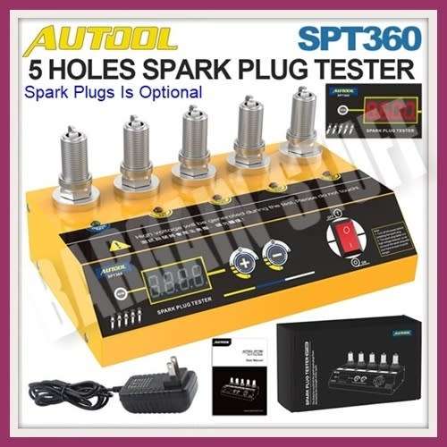 Autool SPT360 Spark Plug Tester With Adjustable Working Frequency & 5 Testing Holes