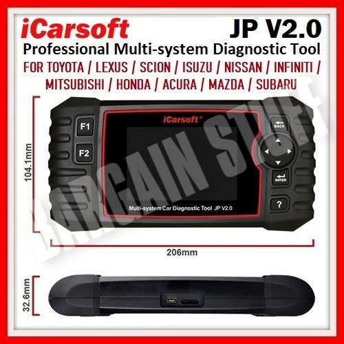 iCarsoft JP V2.0 Professional Multi-System Car Diagnostic Tool For Japan Vehicles