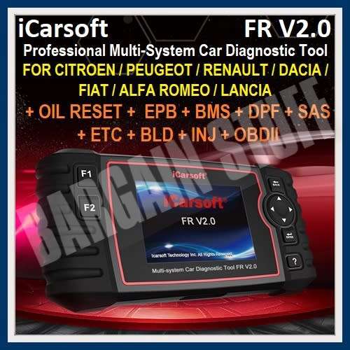 iCarsoft FR V2.0 Multi-System Diagnostic Tool for Citroen/Peugeot/Renault/Dacia/Fiat/Alfa Romeo