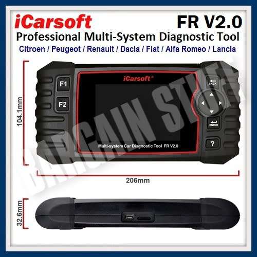 iCarsoft FR V2.0 Multi-System Diagnostic Tool for Citroen/Peugeot/Renault/Dacia/Fiat/Alfa Romeo
