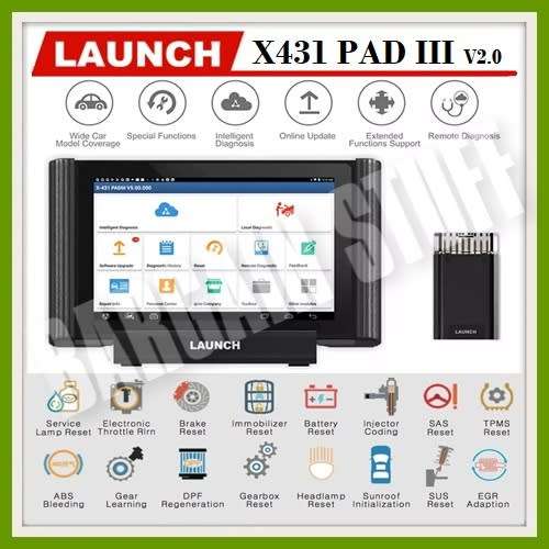 Launch X431 PAD III V2.0 Auto Diagnostic Tool with Bluetooth/Wifi Support Coding and Programming
