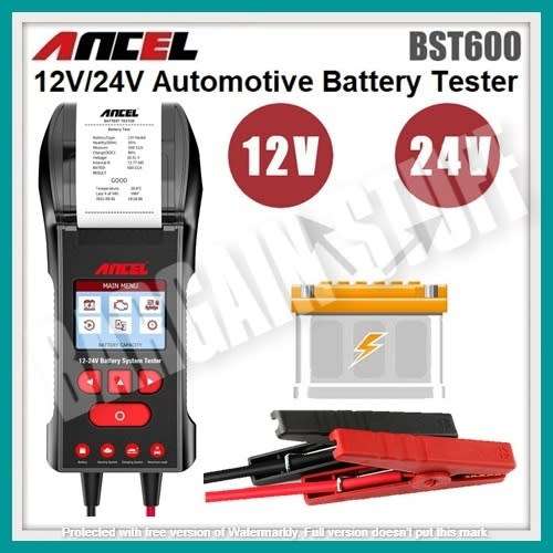 Ancel BST600 Battery Tester 12V / 24V with Build in Printer