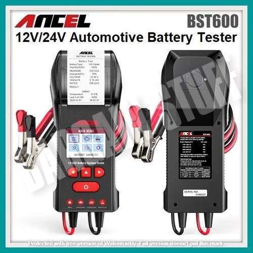 Ancel BST600 Battery Tester 12V / 24V with Build in Printer