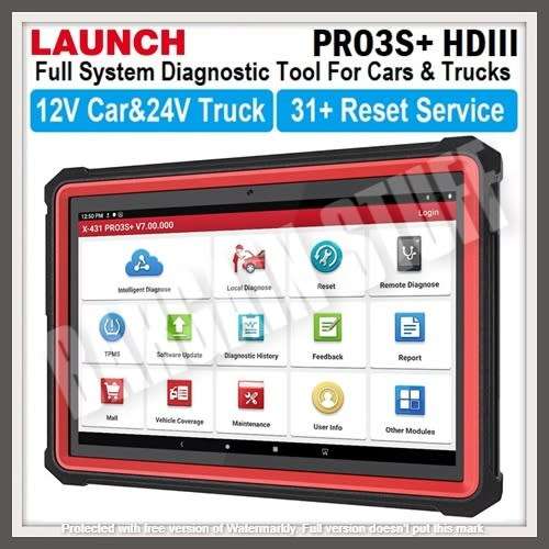 Launch X431 PRO3S+ V2.0 + HDIII Cars and Heavy-Duty Truck Diagnostic Tools 2 Years Free Updates