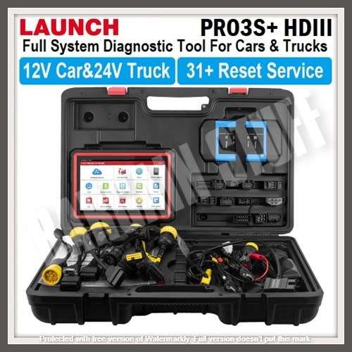 Launch X431 PRO3S+ V2.0 + HDIII Cars and Heavy-Duty Truck Diagnostic Tools 2 Years Free Updates