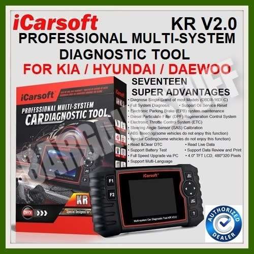 iCarsoft KR V2.0 Professional Multi-System Diagnostic Tool For Kia / Hyundai / Daewoo