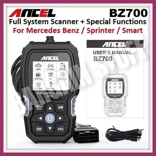 Ancel BZ700 Full System OBDII Scanner With Special Functions for Mercedes Benz / Sprinter / Smart