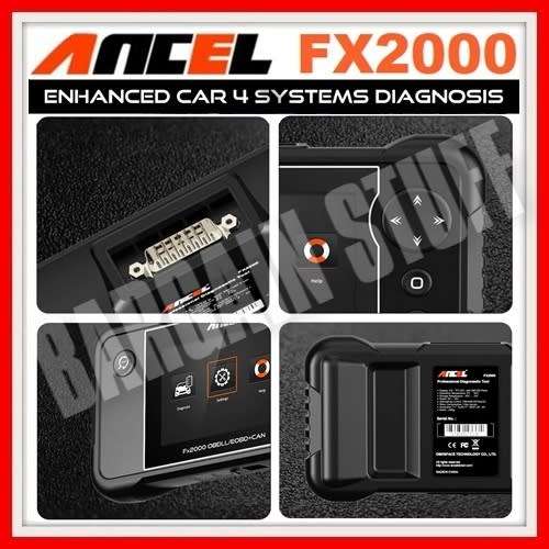 Ancel FX2000 OBDII 4 System Scanner For Engine, ABS, SRS, AT Transmission.